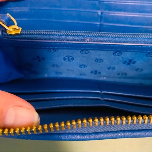 Tory Burch Gemini Link Royal Blue Continental Wallet